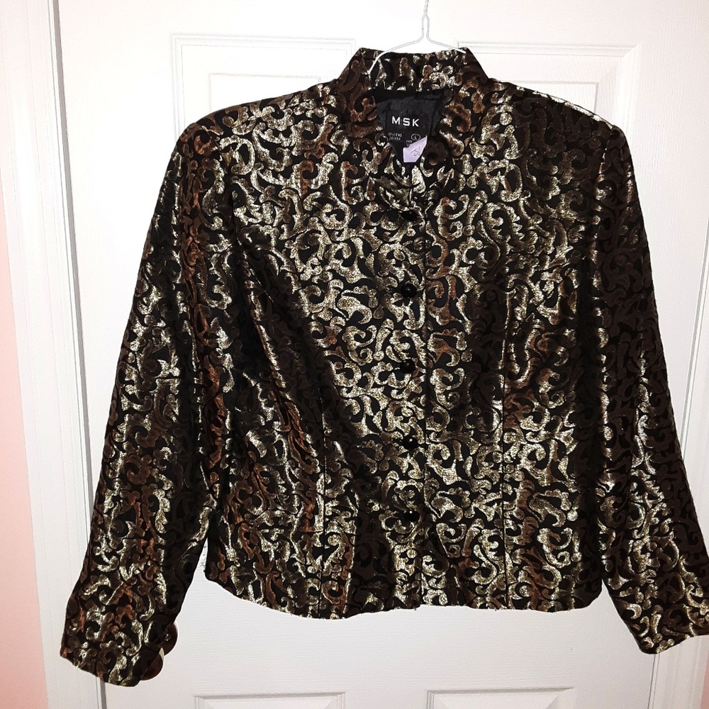 Gold and black MSK blazer, size L